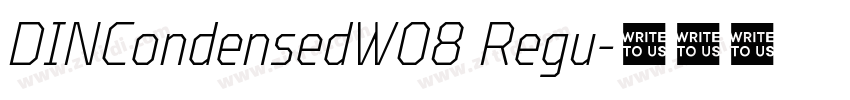 DINCondensedW08 Regu字体转换